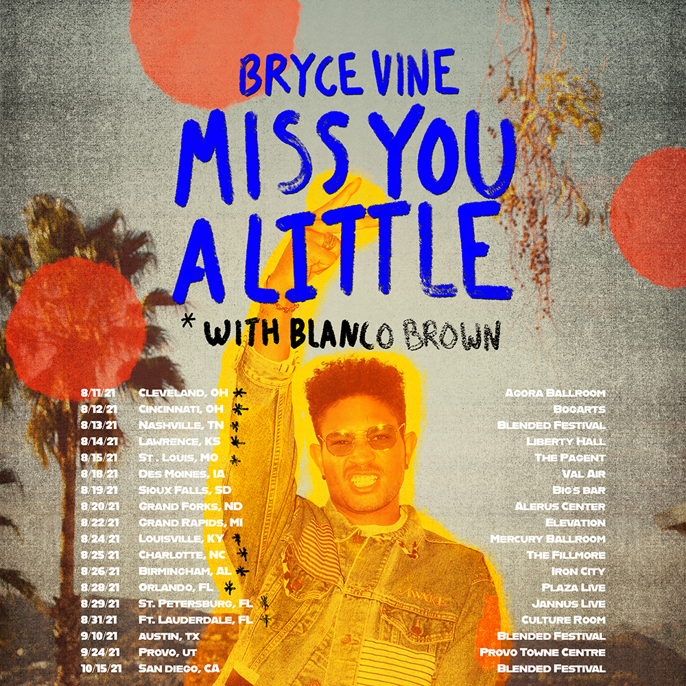 bryce vine tour schedule
